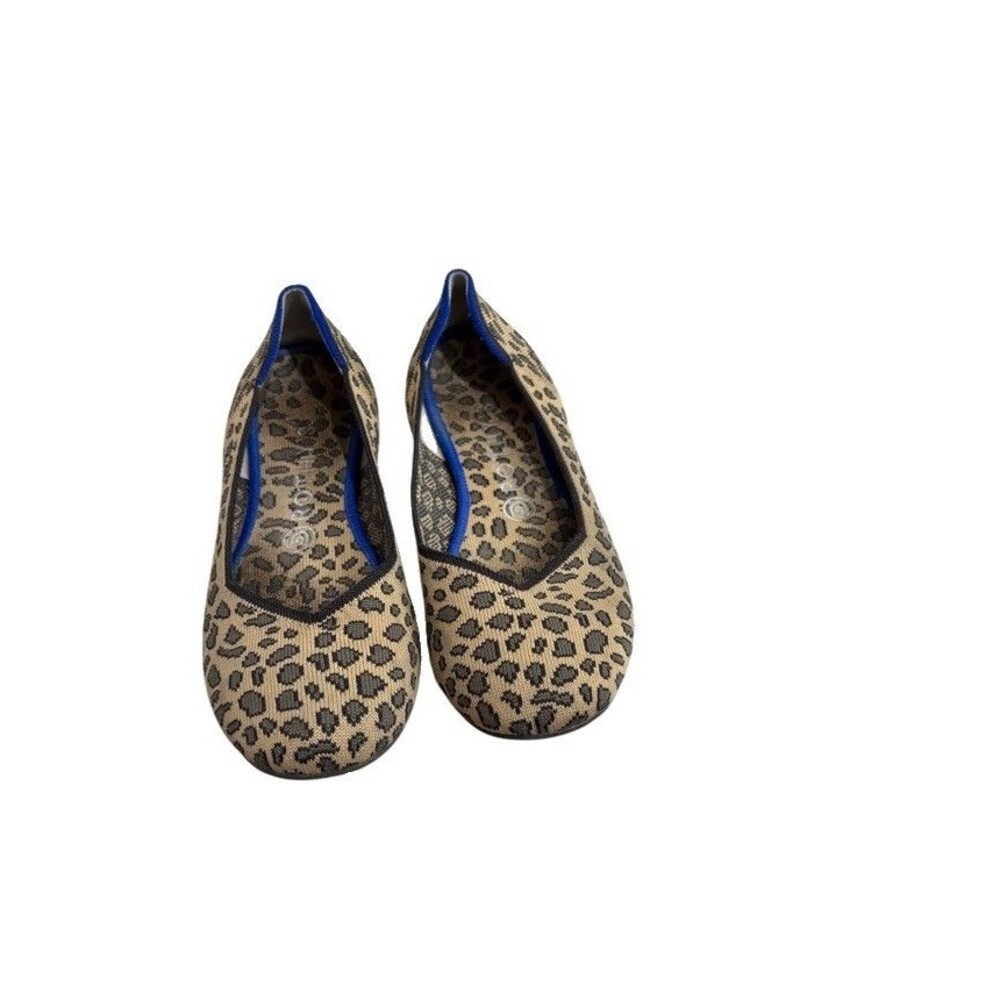 ROTHY’S The Flat Leopard Print Round Toe Slip-On Ballet Flats 9